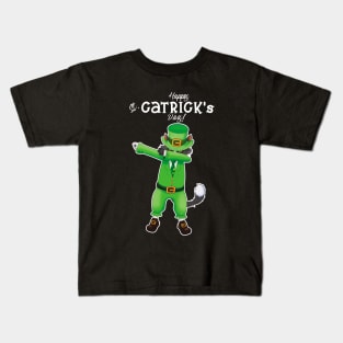 St Patrick's Day with Cat Tricks Kids T-Shirt